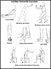 Thumbnail image of: Achilles Tendonitis Exercises:  Illustration