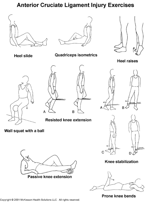 Anterior Cruciate Ligament Sprain (ACL) Exercises: Illustration