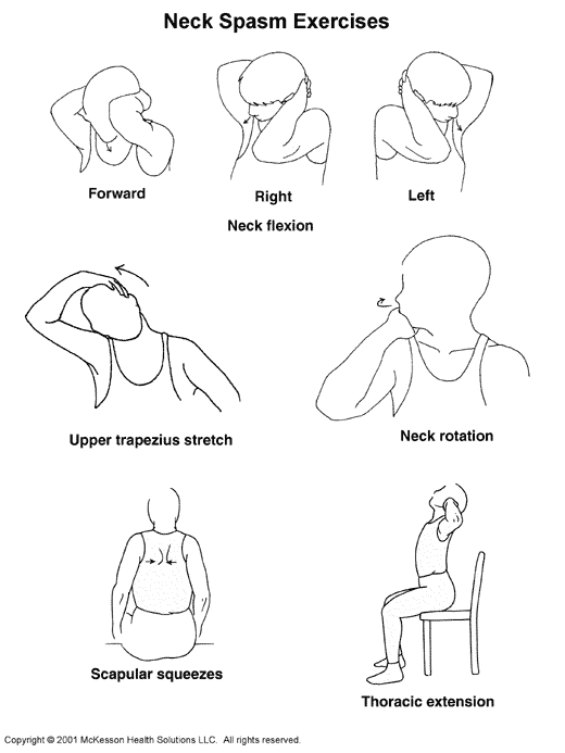 Neck Spasm Exercises:  Illustration