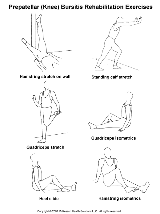 Prepatellar (Knee) Bursitis Exercises:  Illustration
